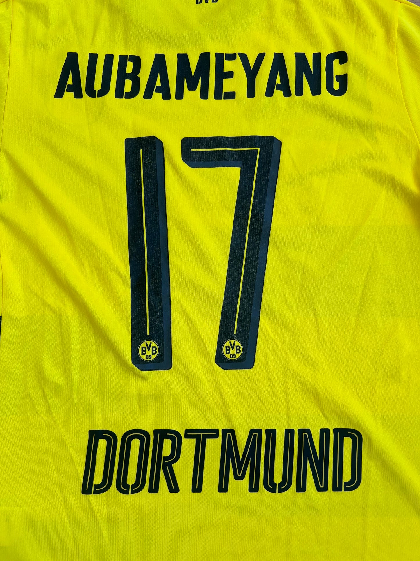 Borussia Dortmund 2017/2018 Hemmatröja Aubameyang #17 L